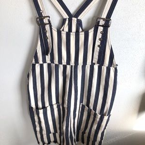 Forever 21 Striped Overalls